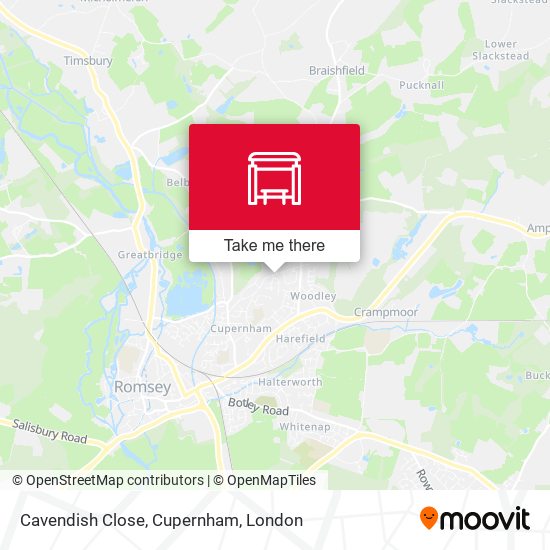 Cavendish Close, Cupernham map
