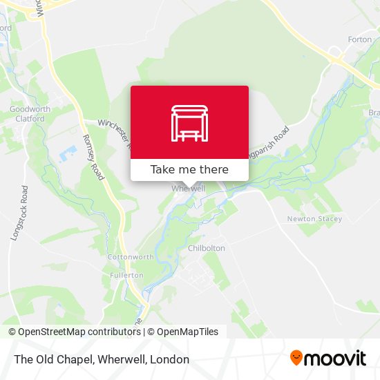 The Old Chapel, Wherwell map