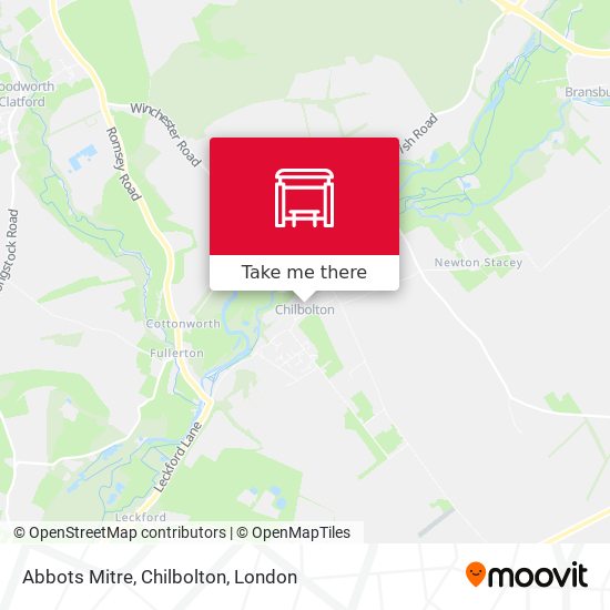 Abbots Mitre, Chilbolton map