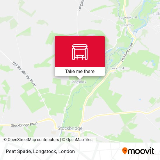 Peat Spade, Longstock map