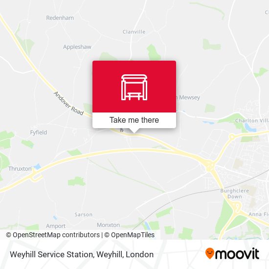 Weyhill Service Station, Weyhill map