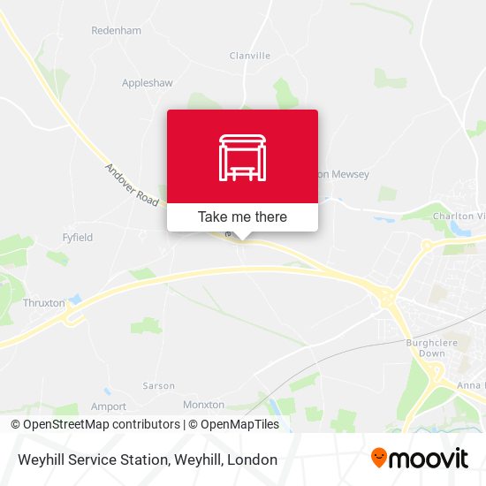 Weyhill Service Station, Weyhill map