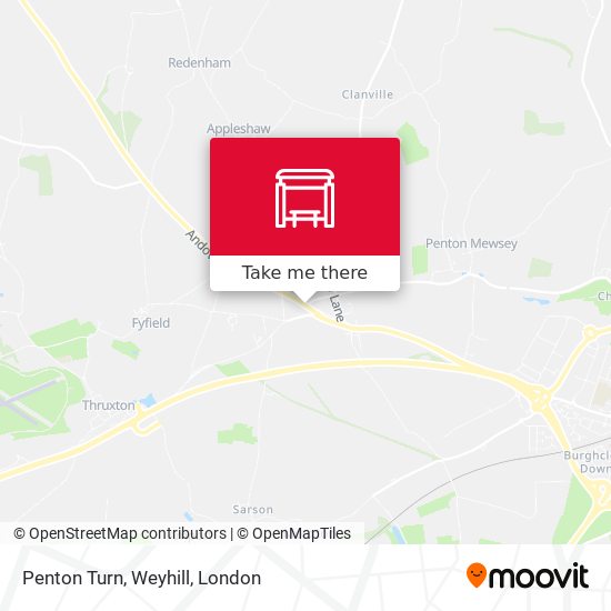 Penton Turn, Weyhill map