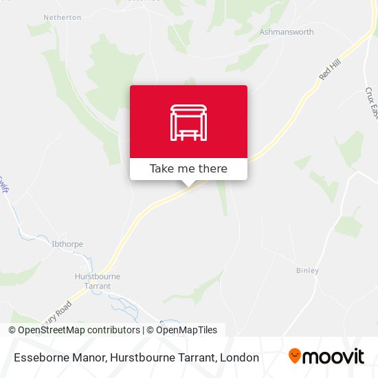 Esseborne Manor, Hurstbourne Tarrant map