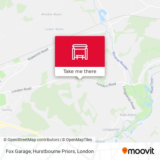 Fox Garage, Hurstbourne Priors map