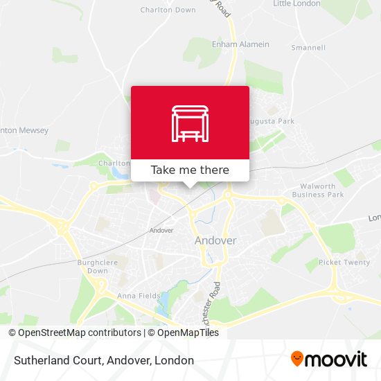 Sutherland Court, Andover map