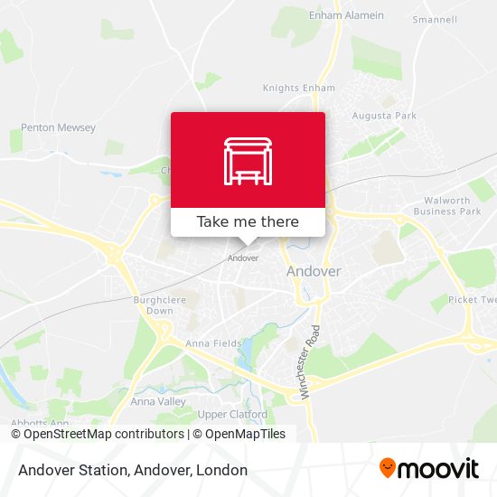 Andover Station, Andover map