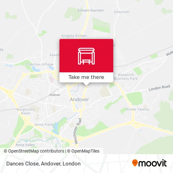 Dances Close, Andover map