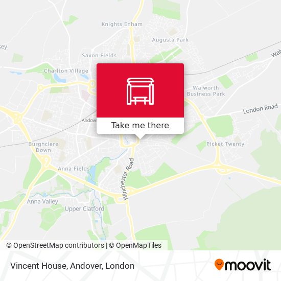 Vincent House, Andover map