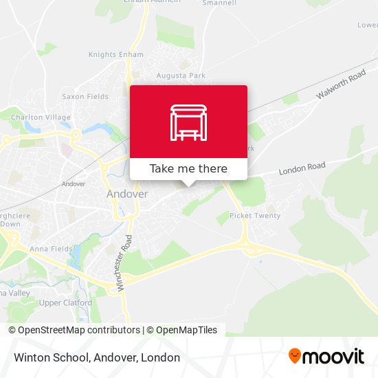 Winton School, Andover map