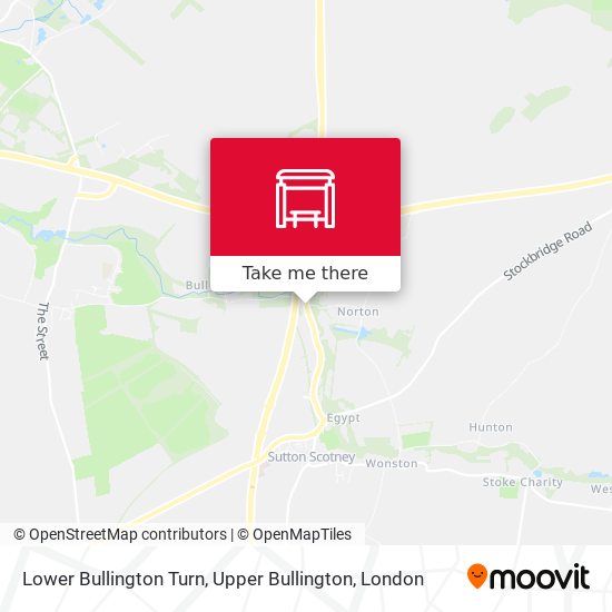 Lower Bullington Turn, Upper Bullington map