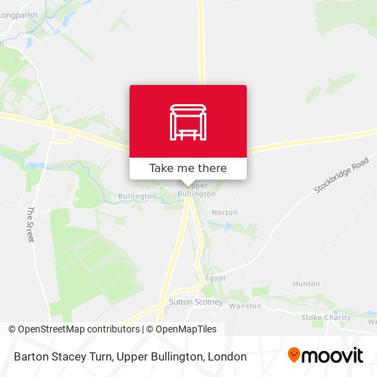 Barton Stacey Turn, Upper Bullington map