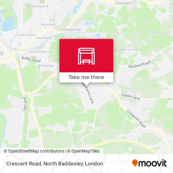 Crescent Road, North Baddesley map