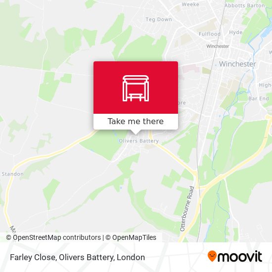 Farley Close, Olivers Battery map