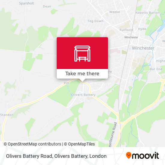 Olivers Battery Road, Olivers Battery map