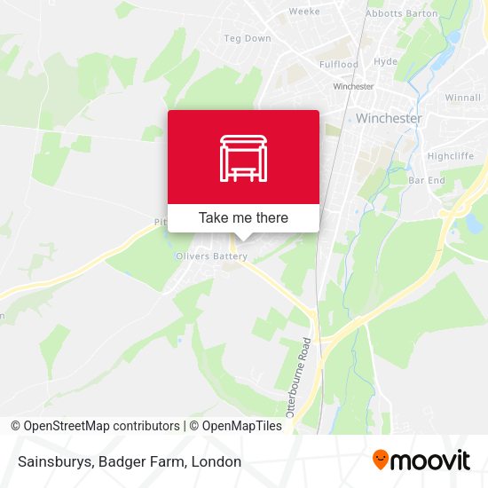 Sainsburys, Badger Farm map