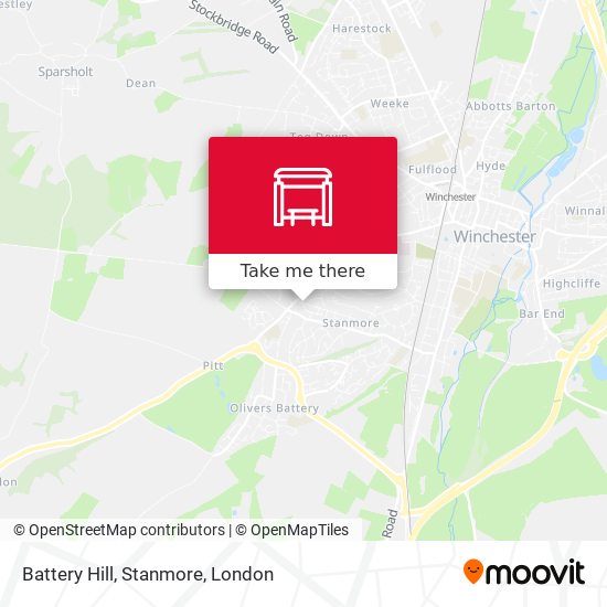 Battery Hill, Stanmore map