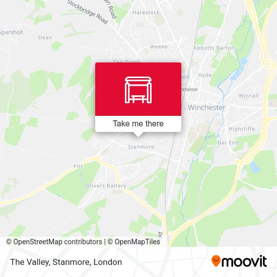 The Valley, Stanmore map