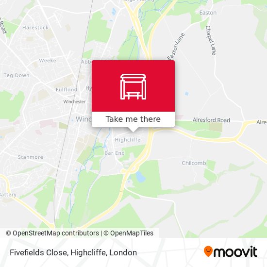 Fivefields Close, Highcliffe map