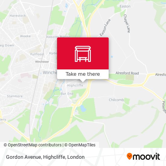 Gordon Avenue, Highcliffe map