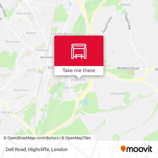 Dell Road, Highcliffe map