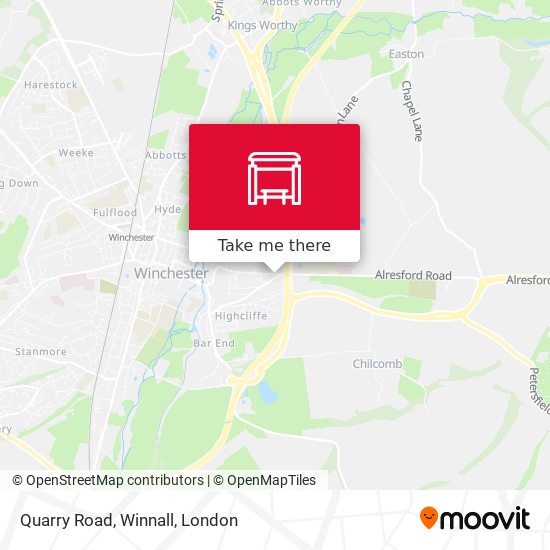 Quarry Road, Winnall map