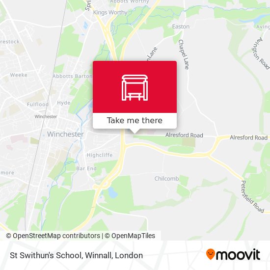 St Swithun's School, Winnall map