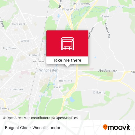 Baigent Close, Winnall map