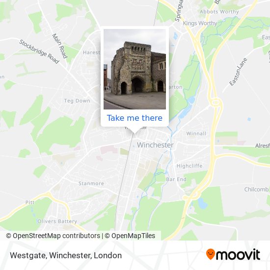 Westgate, Winchester map