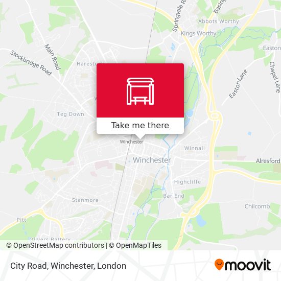 City Road, Winchester map