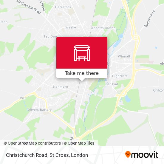 Christchurch Road, St Cross map