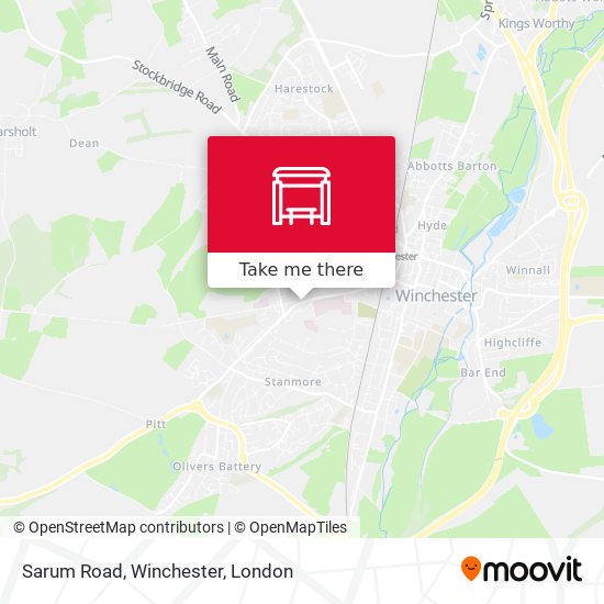 Sarum Road, Winchester map