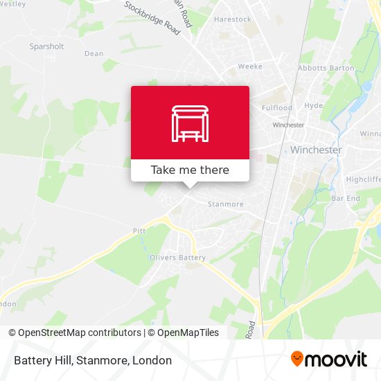 Battery Hill, Stanmore map