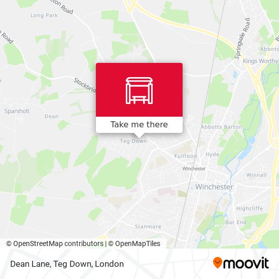 Dean Lane, Teg Down map
