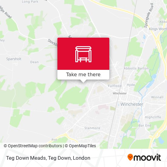 Teg Down Meads, Teg Down map