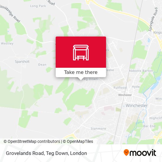 Grovelands Road, Teg Down map