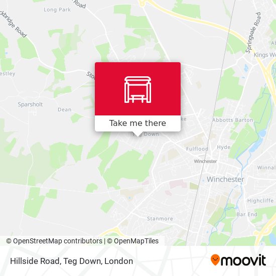 Hillside Road, Teg Down map