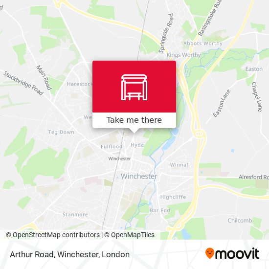 Arthur Road, Winchester map