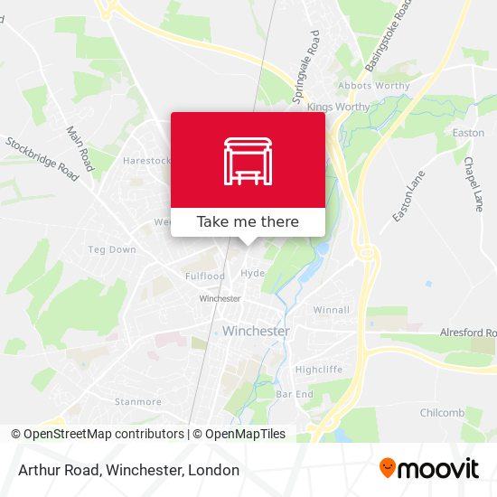 Arthur Road, Winchester map