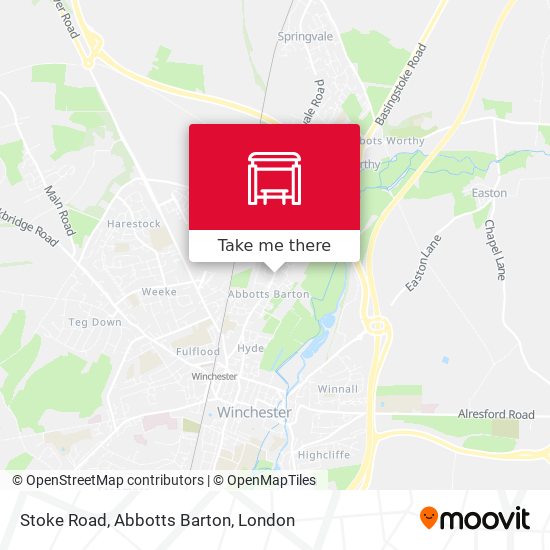 Stoke Road, Abbotts Barton map