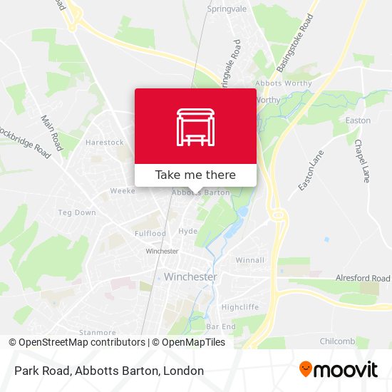 Park Road, Abbotts Barton map