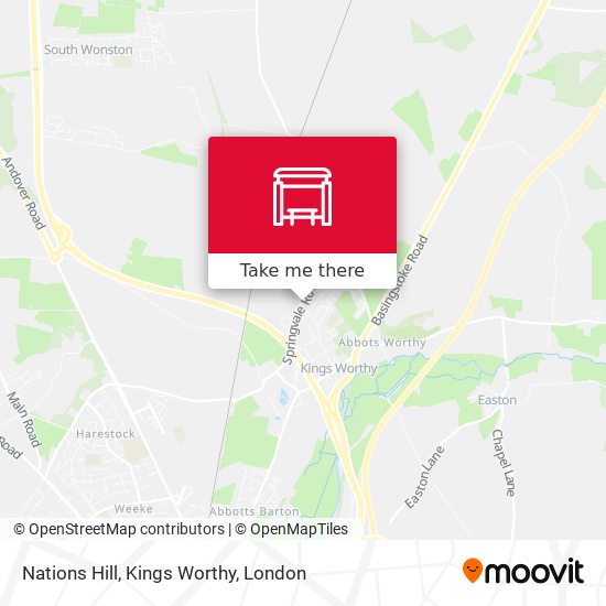 Nations Hill, Kings Worthy map