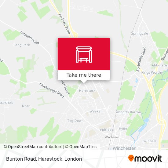 Buriton Road, Harestock map