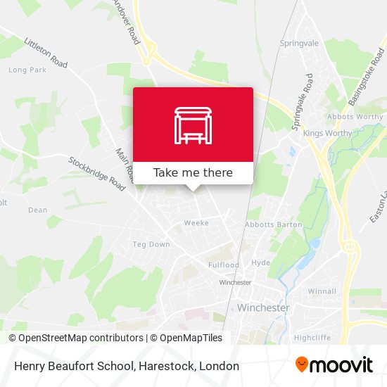 Henry Beaufort School, Harestock map