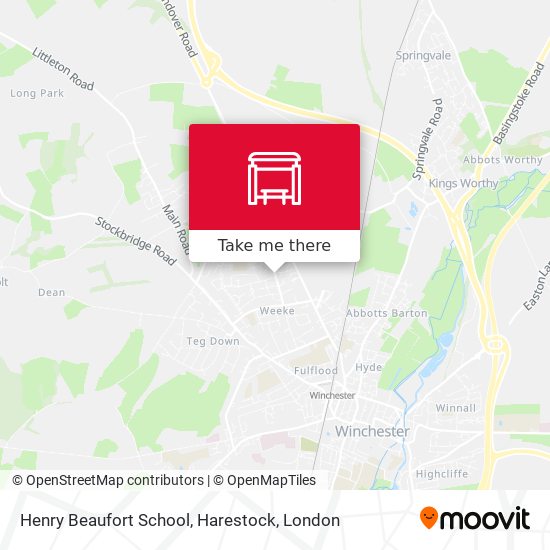 Henry Beaufort School, Harestock map