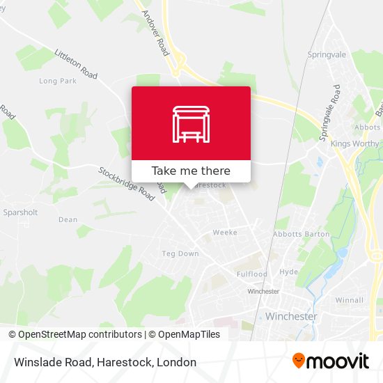 Winslade Road, Harestock map
