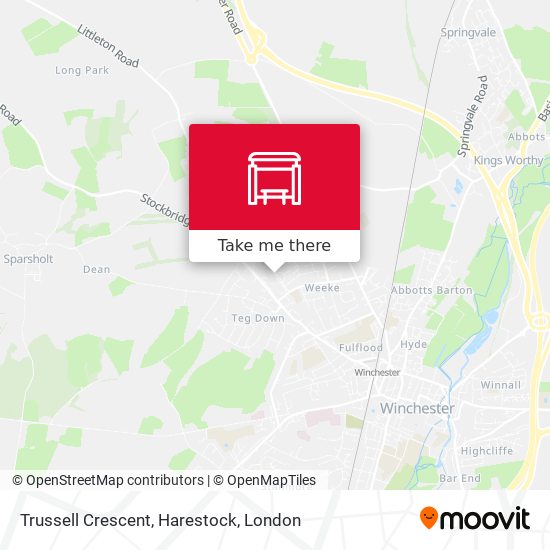Trussell Crescent, Harestock map