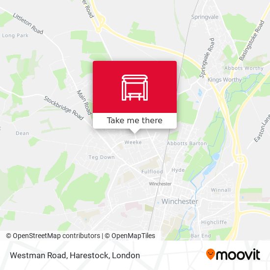 Westman Road, Harestock map