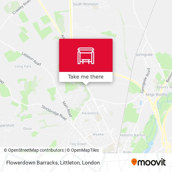 Flowerdown Barracks, Littleton map