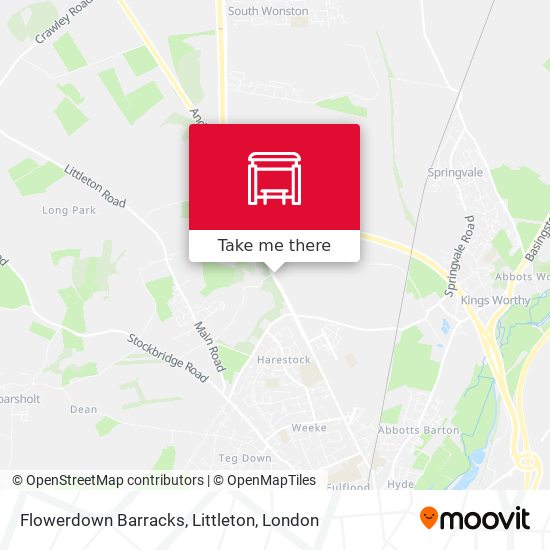 Flowerdown Barracks, Littleton map